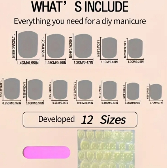 24 Pieces Fake Press On Nails - Picture 2 of 5